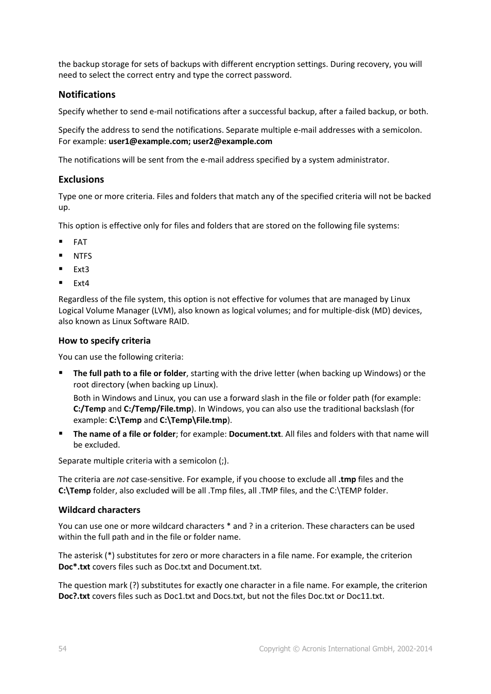 Acronis Backup Advanced for vCloud - Administrator's Guide User Manual | Page 54 / 61