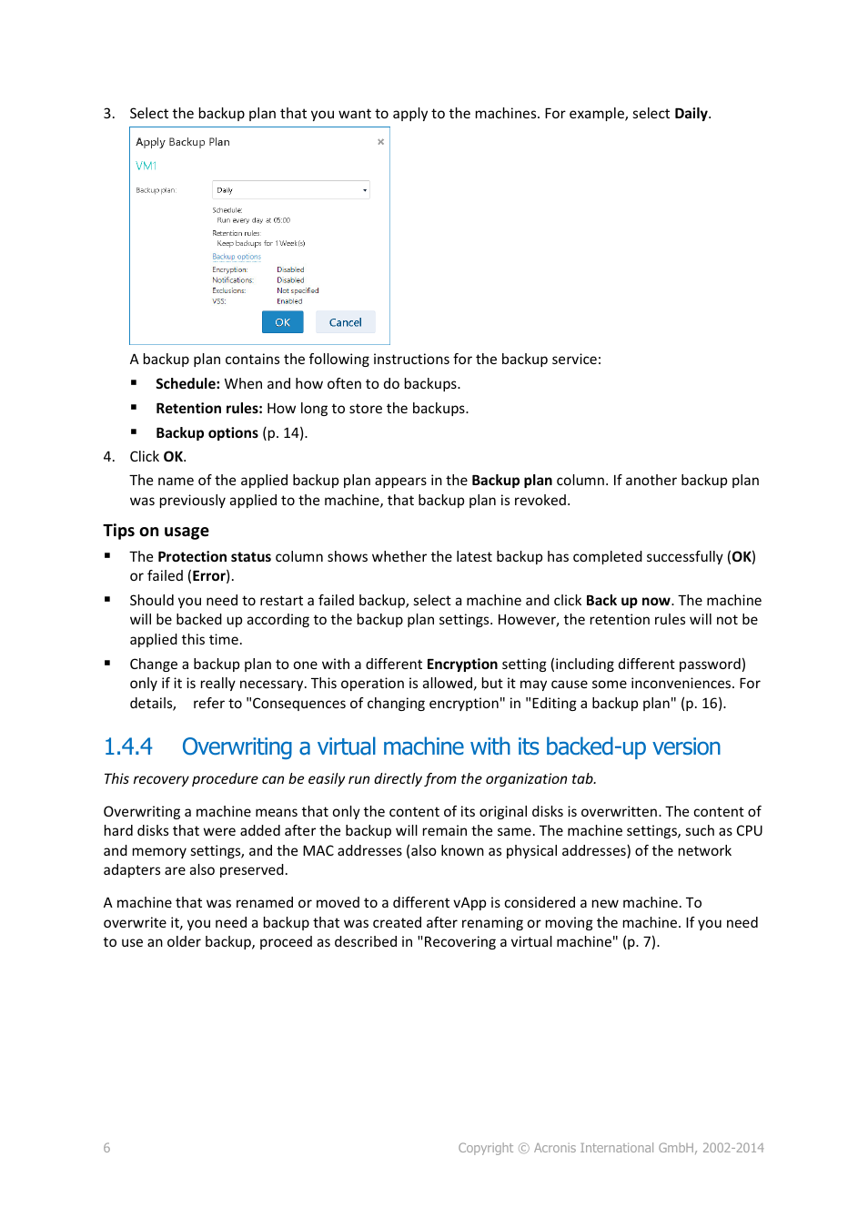 Acronis Backup Advanced for vCloud - User Guide User Manual | Page 6 / 21