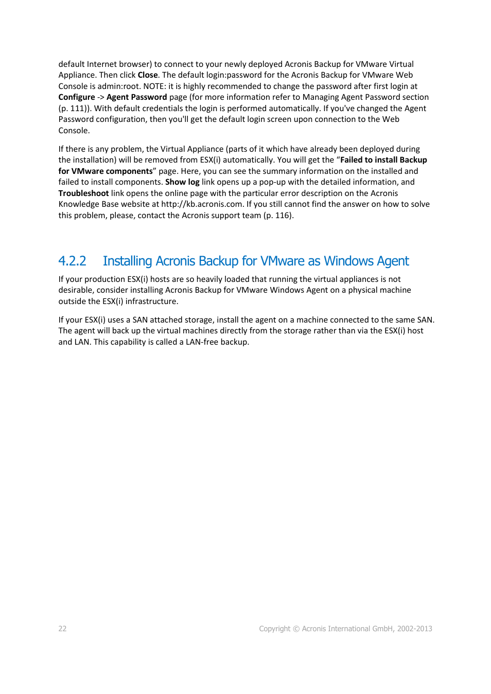 Acronis Backup for VMware 9 - User Guide User Manual | Page 22 / 127