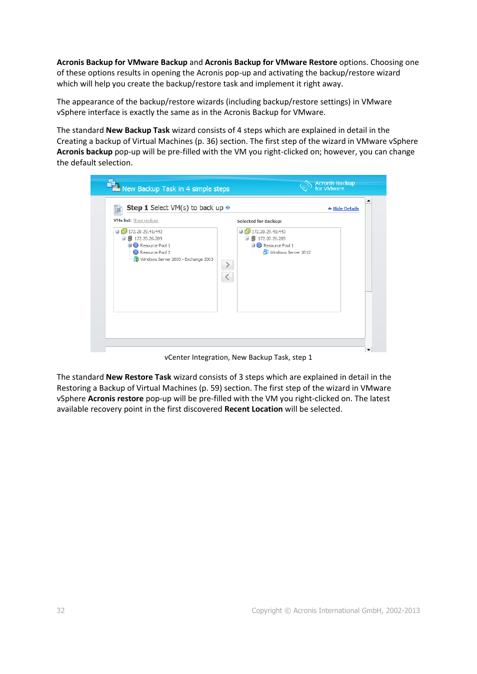 Acronis Backup for VMware 9 - User Guide User Manual | Page 32 / 127
