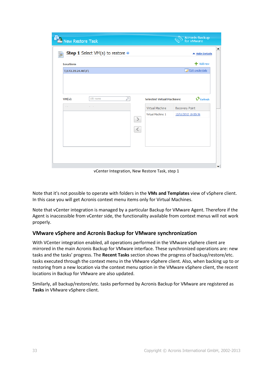 Acronis Backup for VMware 9 - User Guide User Manual | Page 33 / 127