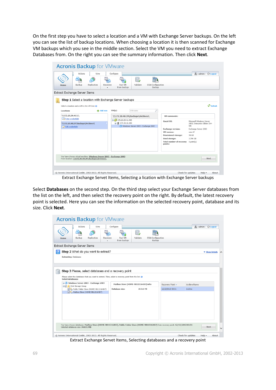 Acronis Backup for VMware 9 - User Guide User Manual | Page 69 / 127