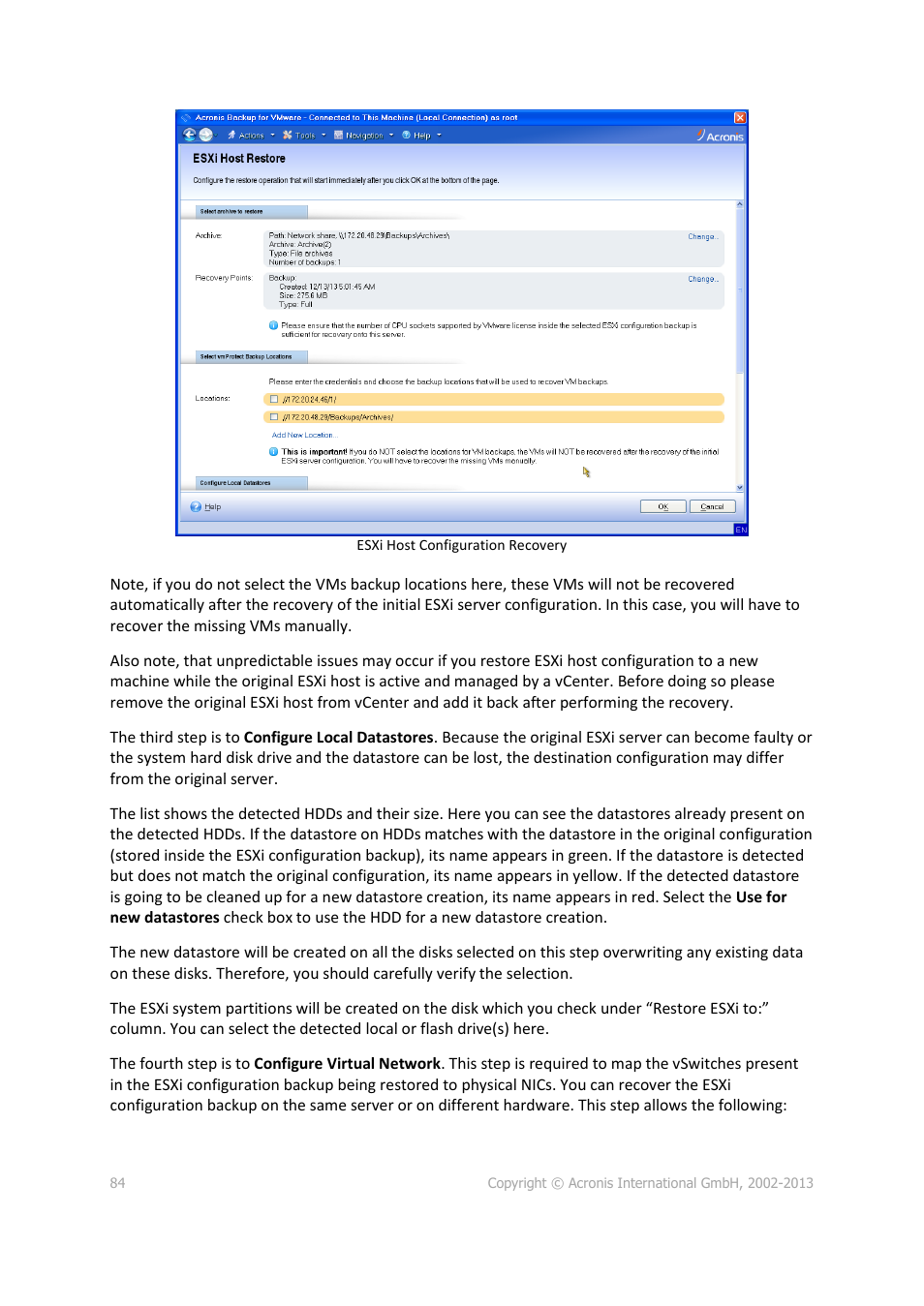 Acronis Backup for VMware 9 - User Guide User Manual | Page 84 / 127