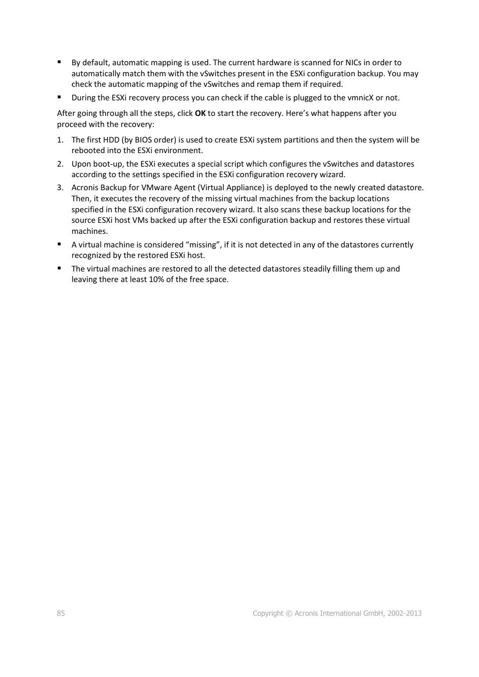 Acronis Backup for VMware 9 - User Guide User Manual | Page 85 / 127