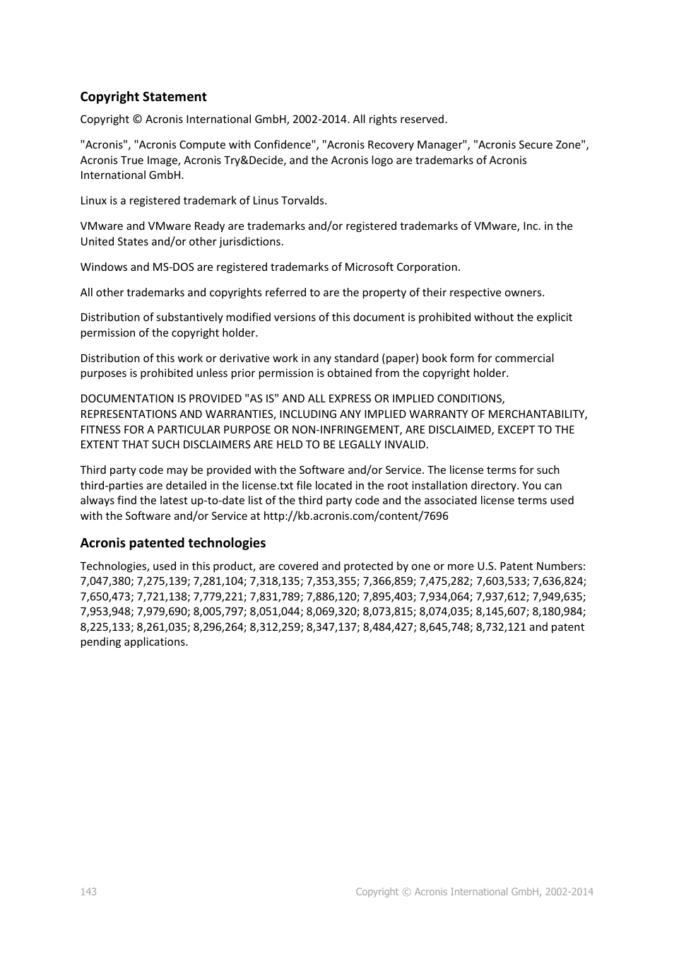 Acronis True Image 2015 - User Guide User Manual | Page 143 / 146