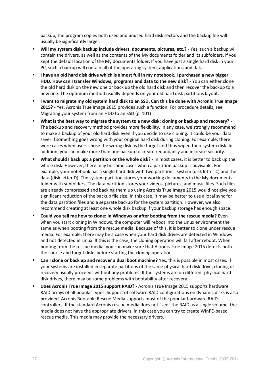 Acronis True Image 2015 - User Guide User Manual | Page 27 / 146