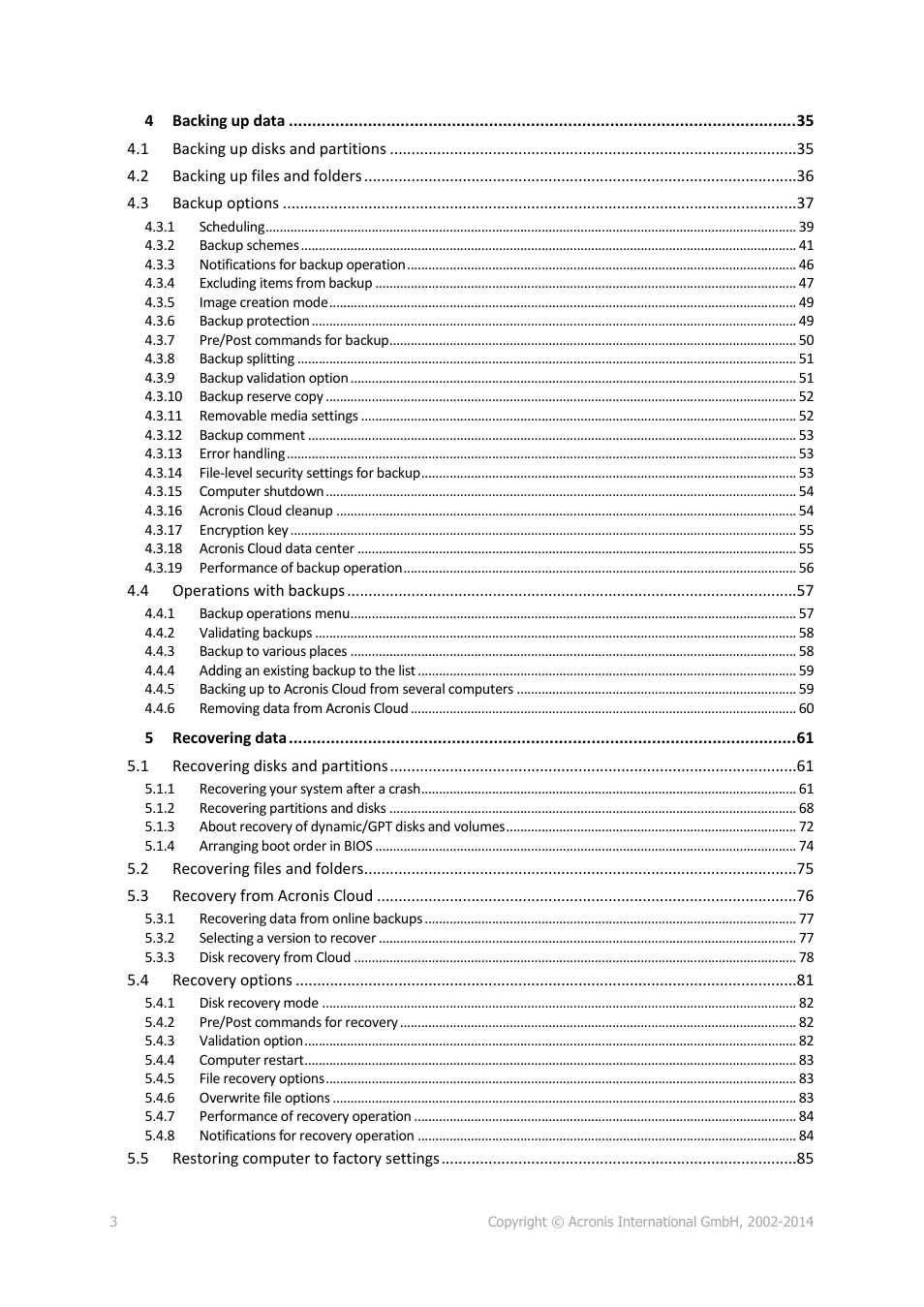 Acronis True Image 2015 - User Guide User Manual | Page 3 / 146