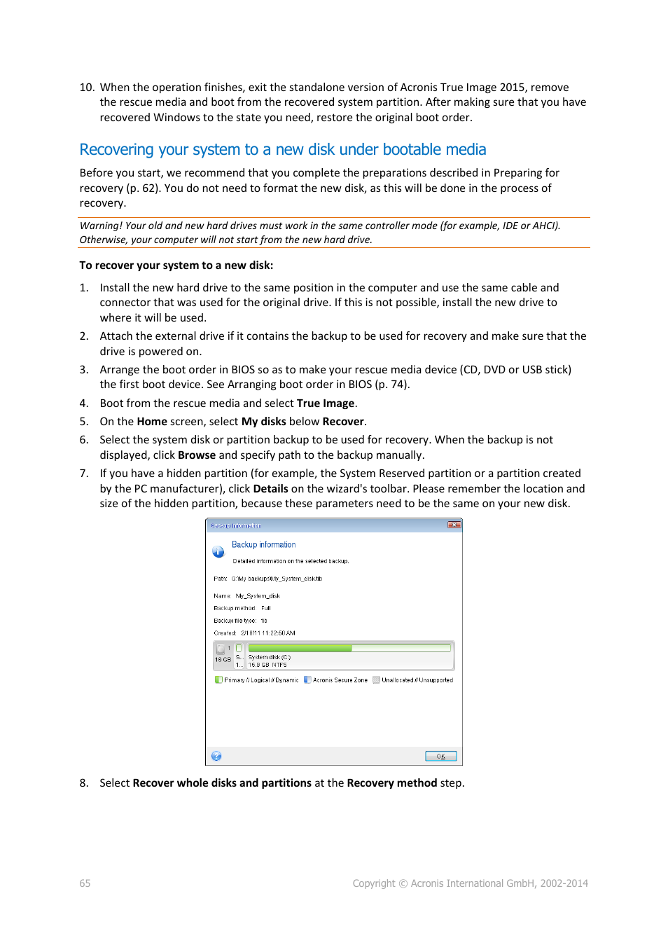 Acronis True Image 2015 - User Guide User Manual | Page 65 / 146