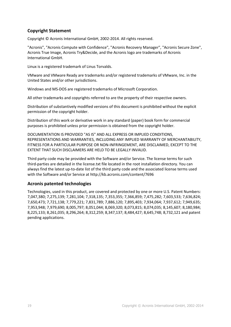 Acronis True Image for Mac - User Guide User Manual | Page 19 / 19