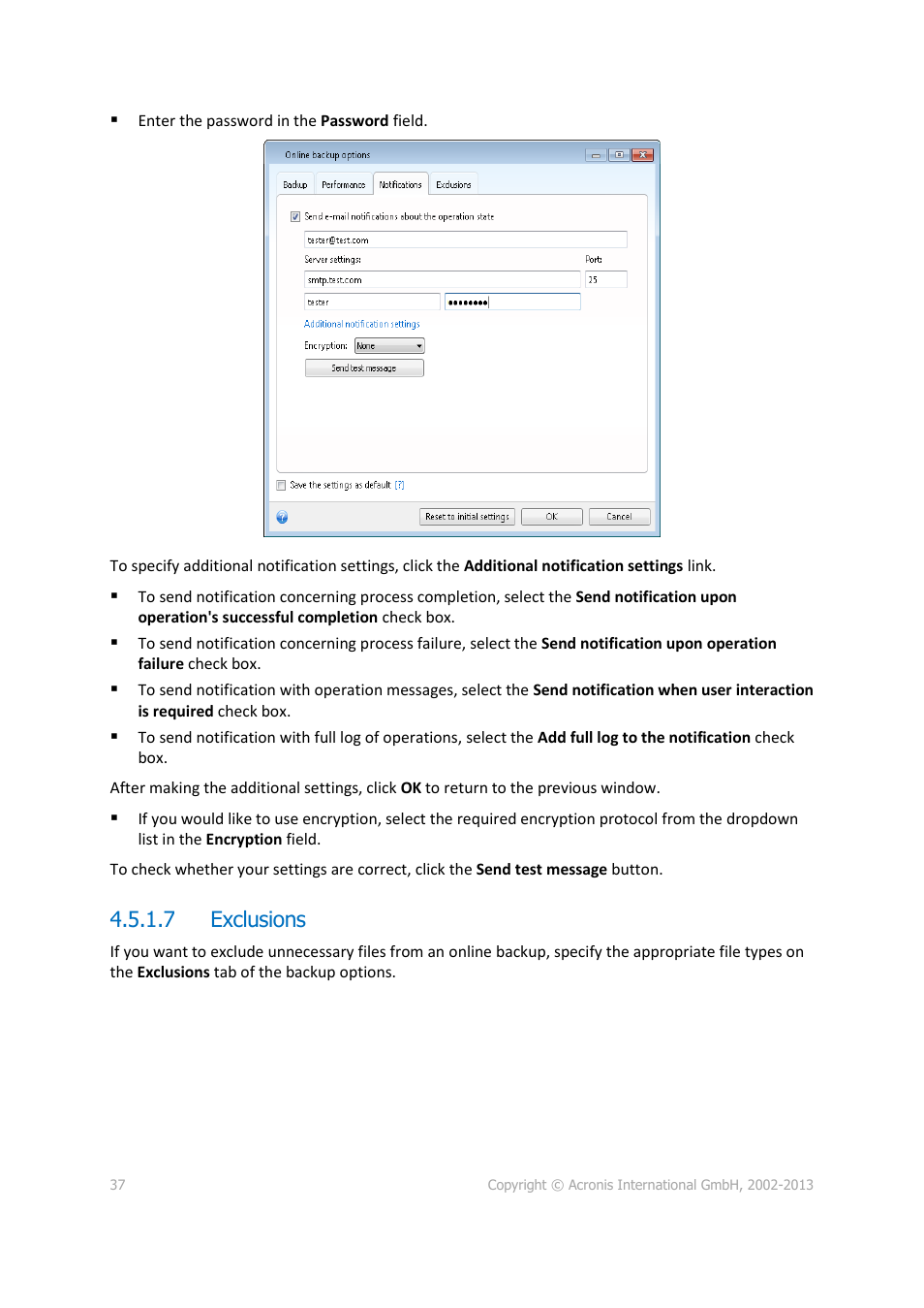 7 exclusions | Acronis True Image Lite 2013 by Acronis - User Guide User Manual | Page 37 / 50