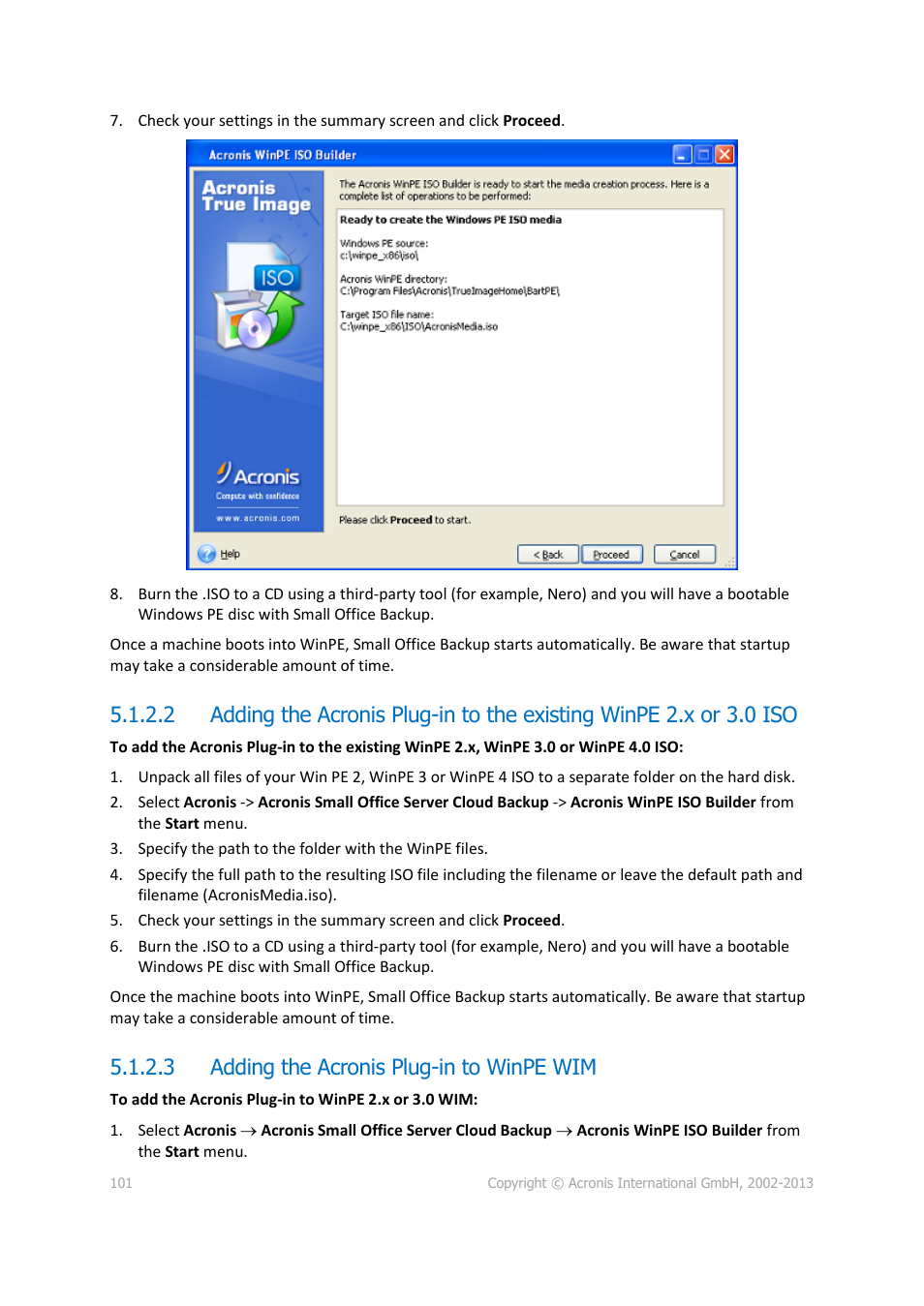 3 adding the acronis plug-in to winpe wim | Acronis Server Cloud Backup - User Guide User Manual | Page 101 / 142