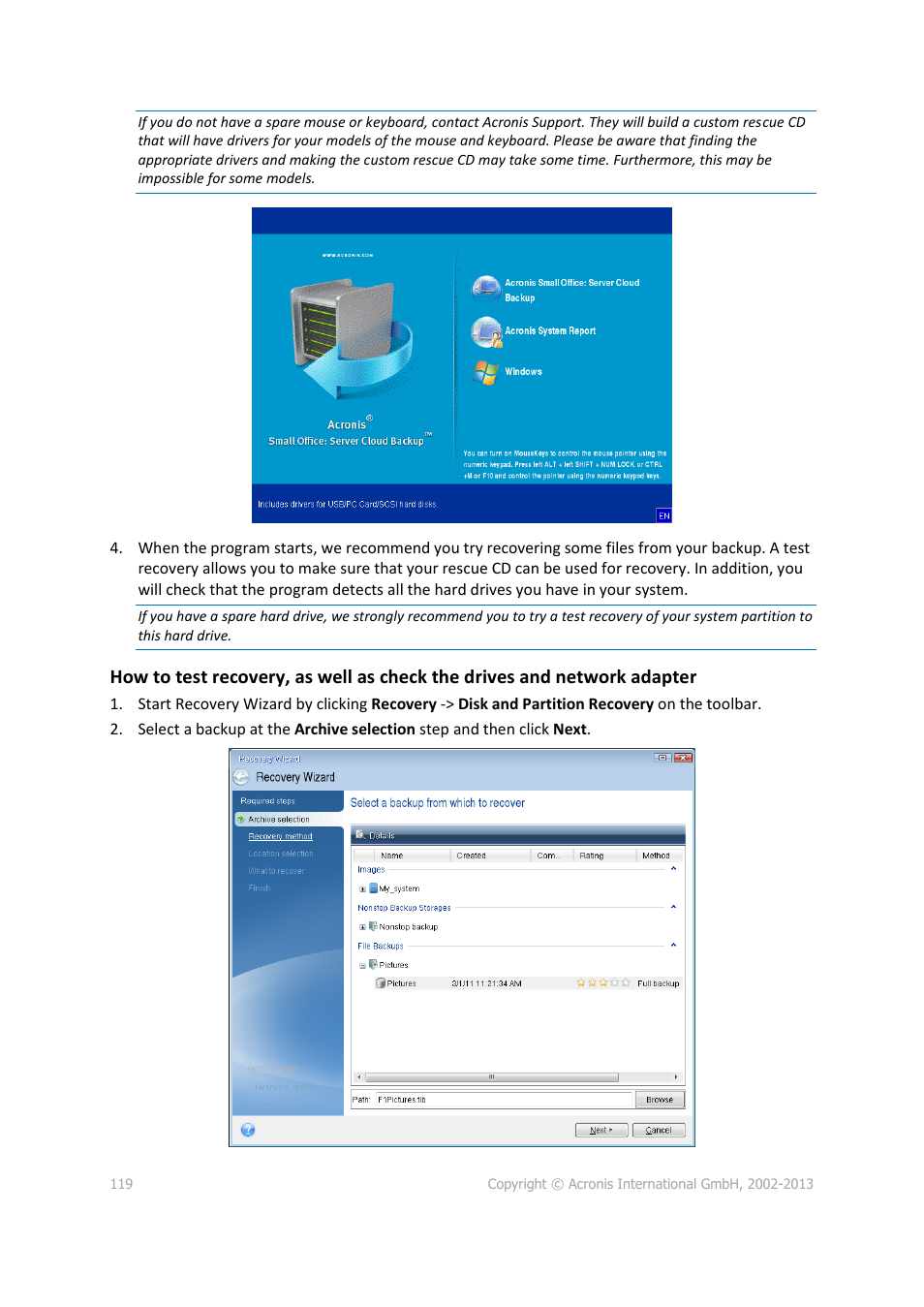 Acronis Server Cloud Backup - User Guide User Manual | Page 119 / 142