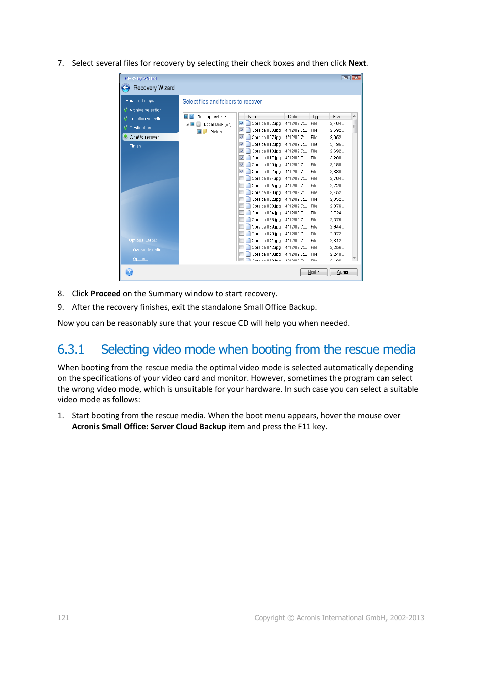 Acronis Server Cloud Backup - User Guide User Manual | Page 121 / 142