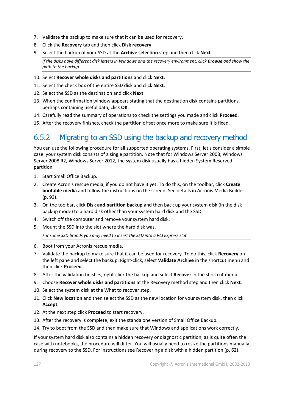 Acronis Server Cloud Backup - User Guide User Manual | Page 127 / 142