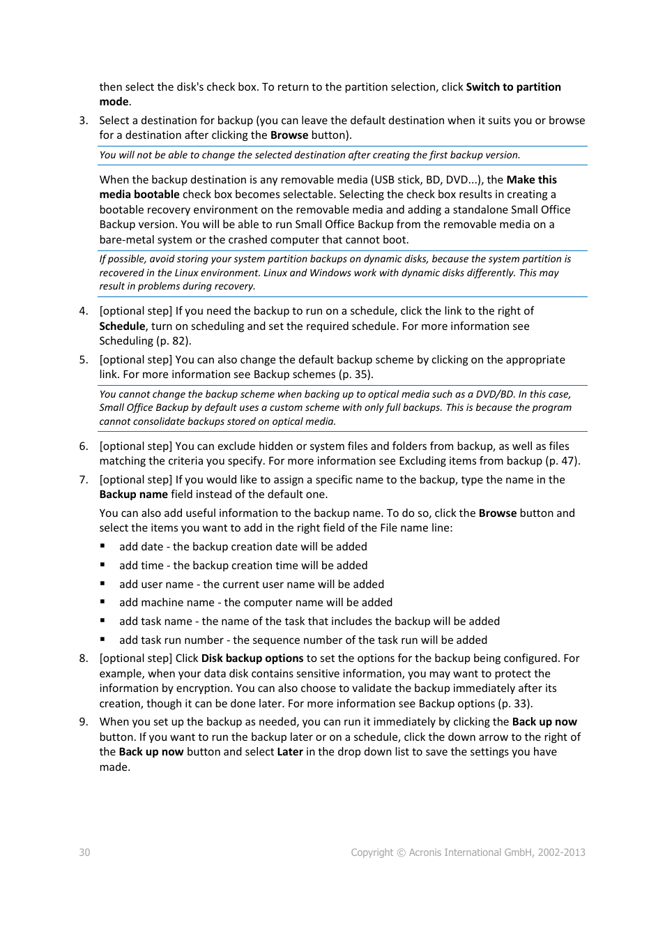 Acronis Server Cloud Backup - User Guide User Manual | Page 30 / 142