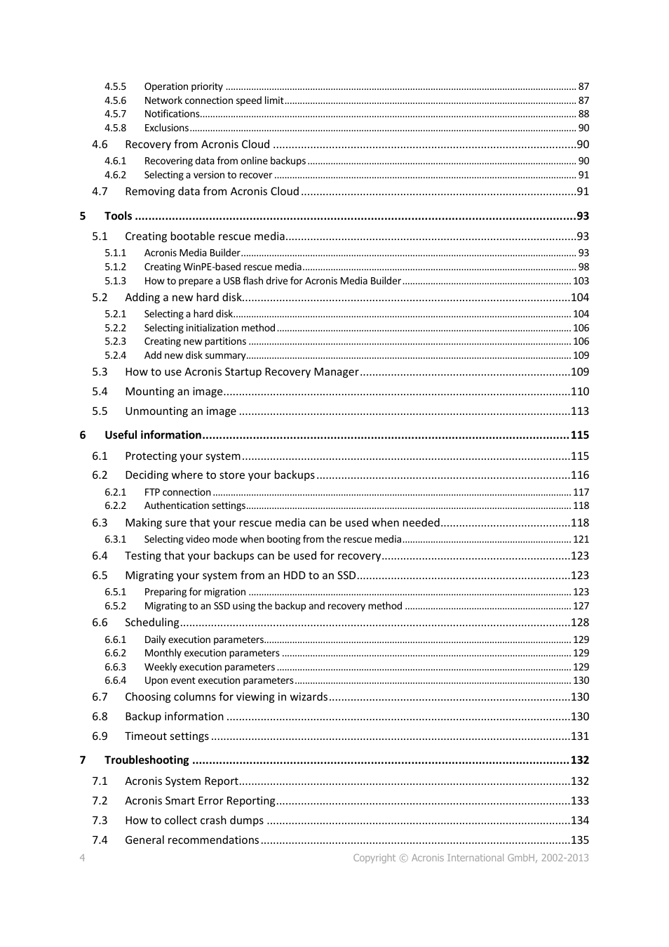 Acronis Server Cloud Backup - User Guide User Manual | Page 4 / 142