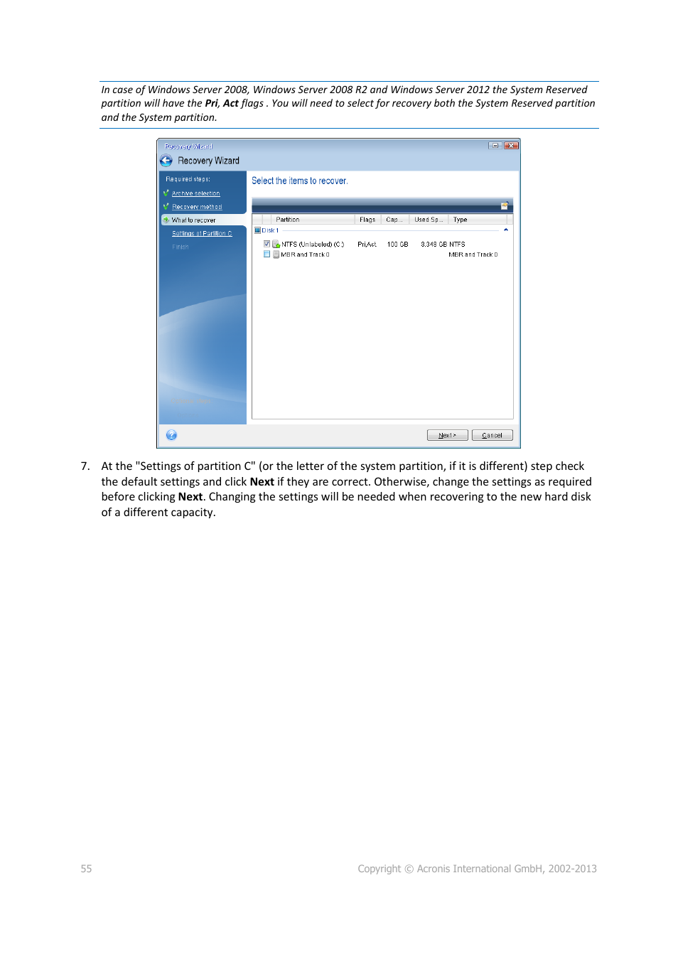 Acronis Server Cloud Backup - User Guide User Manual | Page 55 / 142