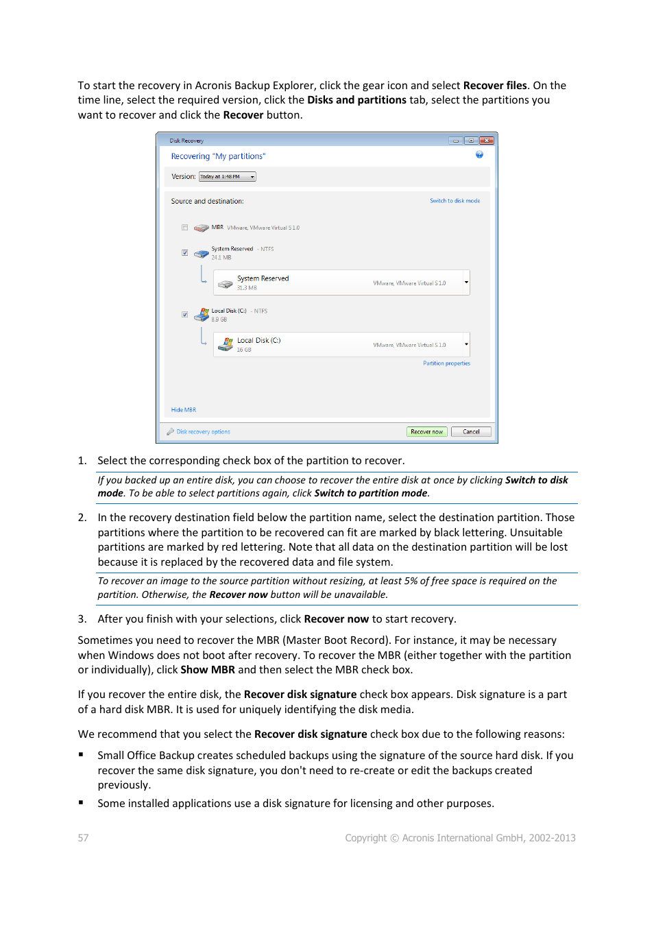 Acronis Server Cloud Backup - User Guide User Manual | Page 57 / 142