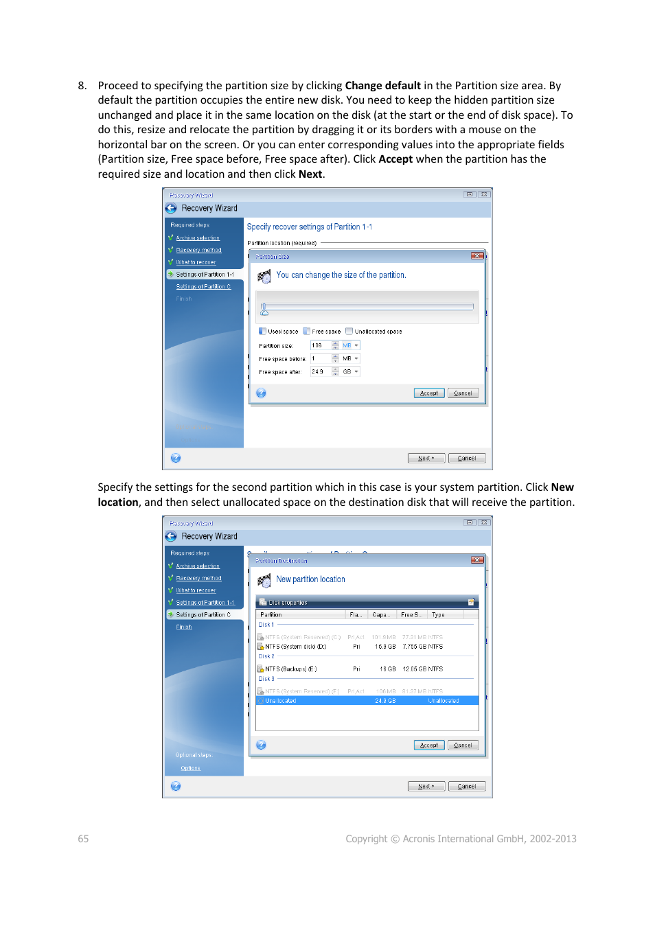 Acronis Server Cloud Backup - User Guide User Manual | Page 65 / 142