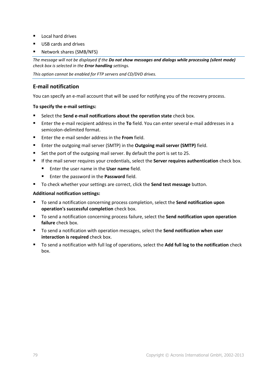 Acronis Server Cloud Backup - User Guide User Manual | Page 79 / 142