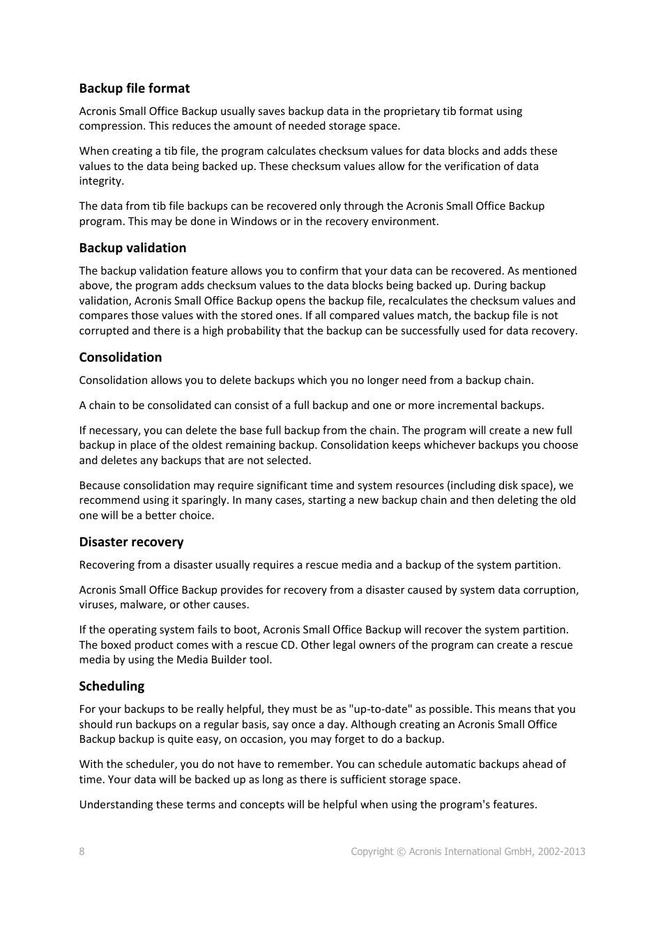 Acronis Server Cloud Backup - User Guide User Manual | Page 8 / 142