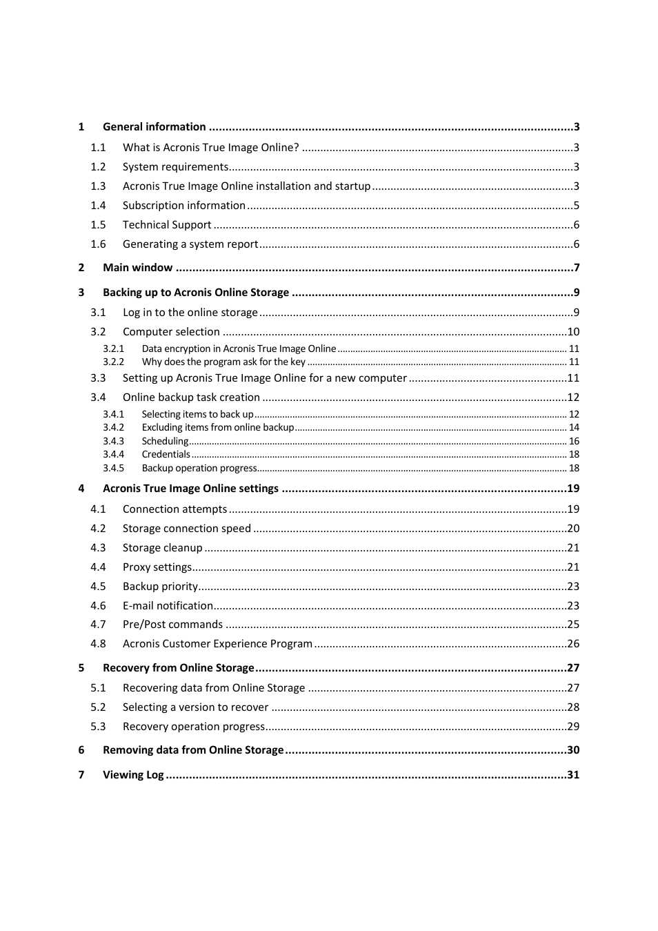 Acronis Cloud - User Guide User Manual | Page 2 / 31