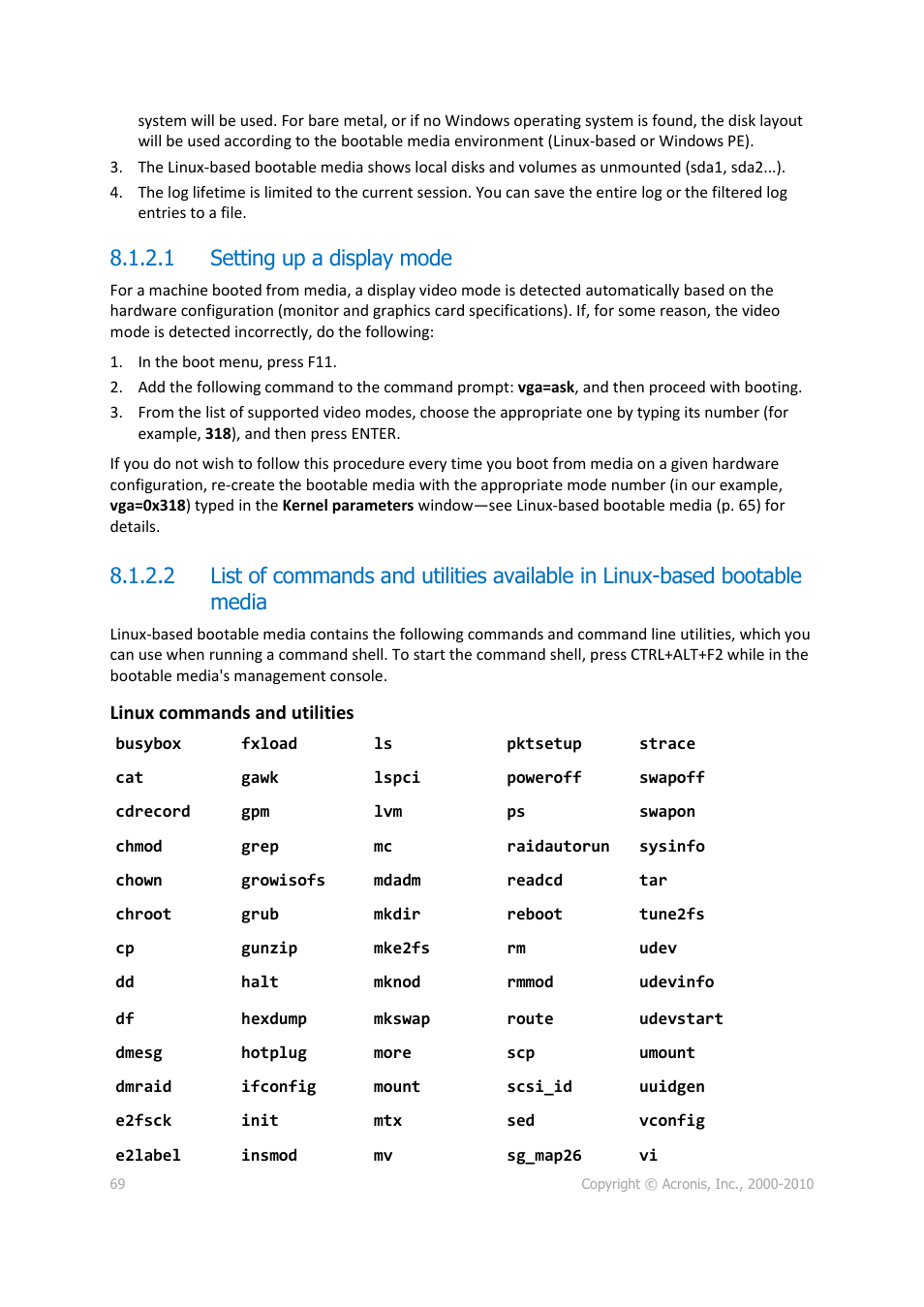 1 setting up a display mode | Acronis Disk Director 11 Advanced Server - User Guide User Manual | Page 69 / 95