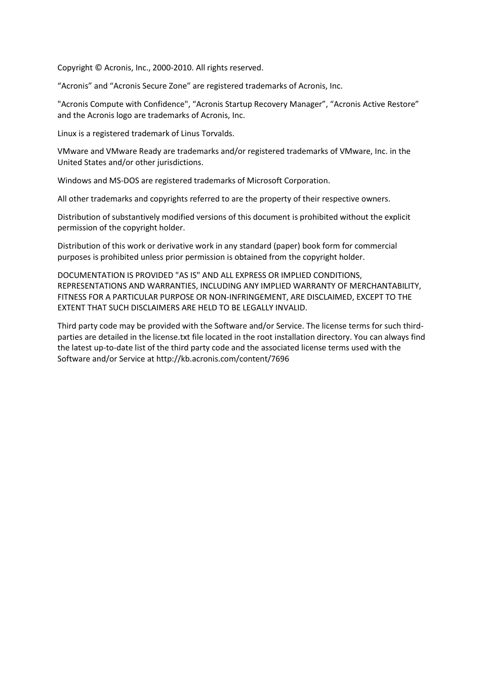 Acronis Disk Director 11 Advanced Workstation - User Guide User Manual | Page 2 / 92