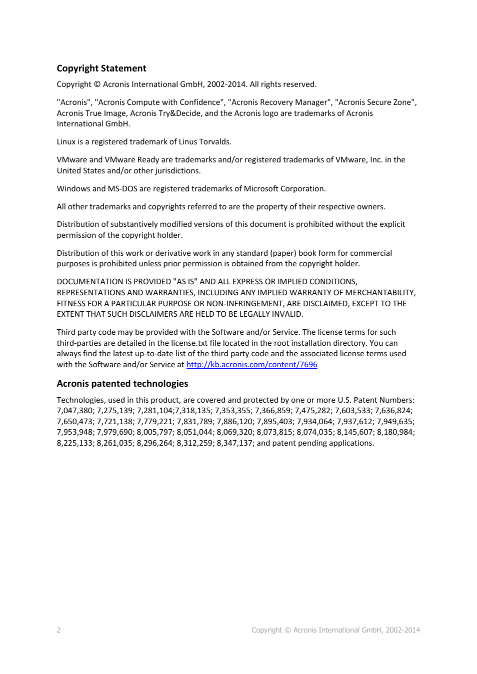 Acronis Disk Director 12 - User Guide User Manual | Page 2 / 80