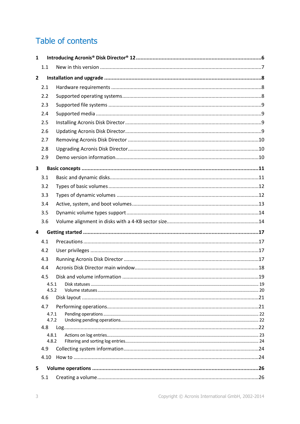 Acronis Disk Director 12 - User Guide User Manual | Page 3 / 80