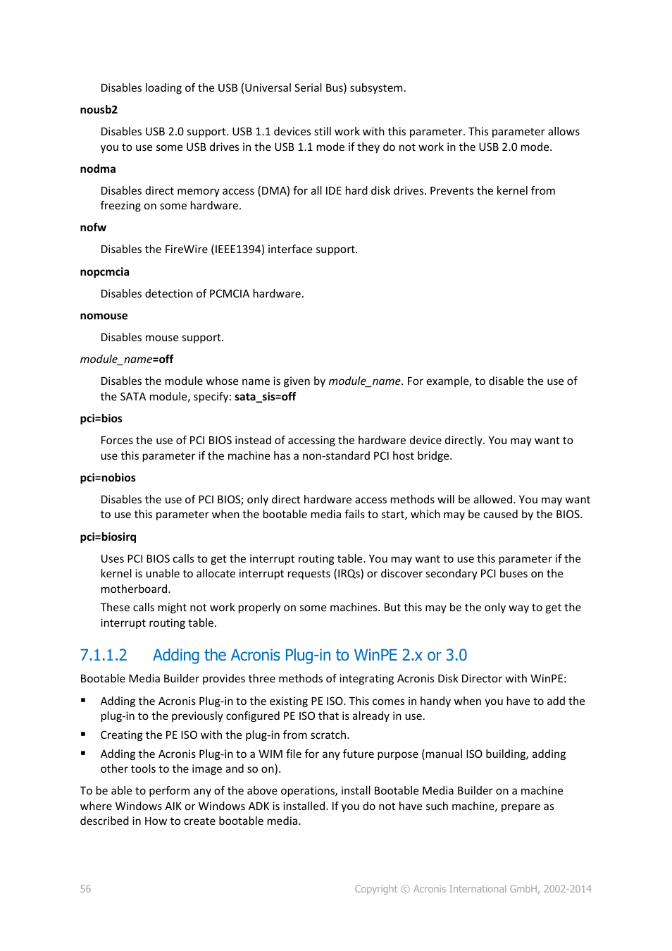 2 adding the acronis plug-in to winpe 2.x or 3.0 | Acronis Disk Director 12 - User Guide User Manual | Page 56 / 80