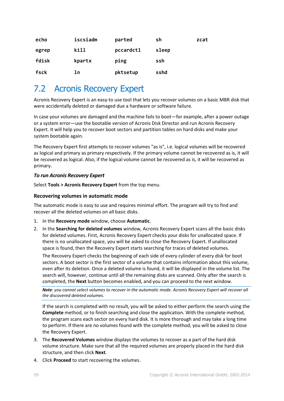 2 acronis recovery expert, Acronis recovery expert, P. 59). bu | Acronis Disk Director 12 - User Guide User Manual | Page 59 / 80