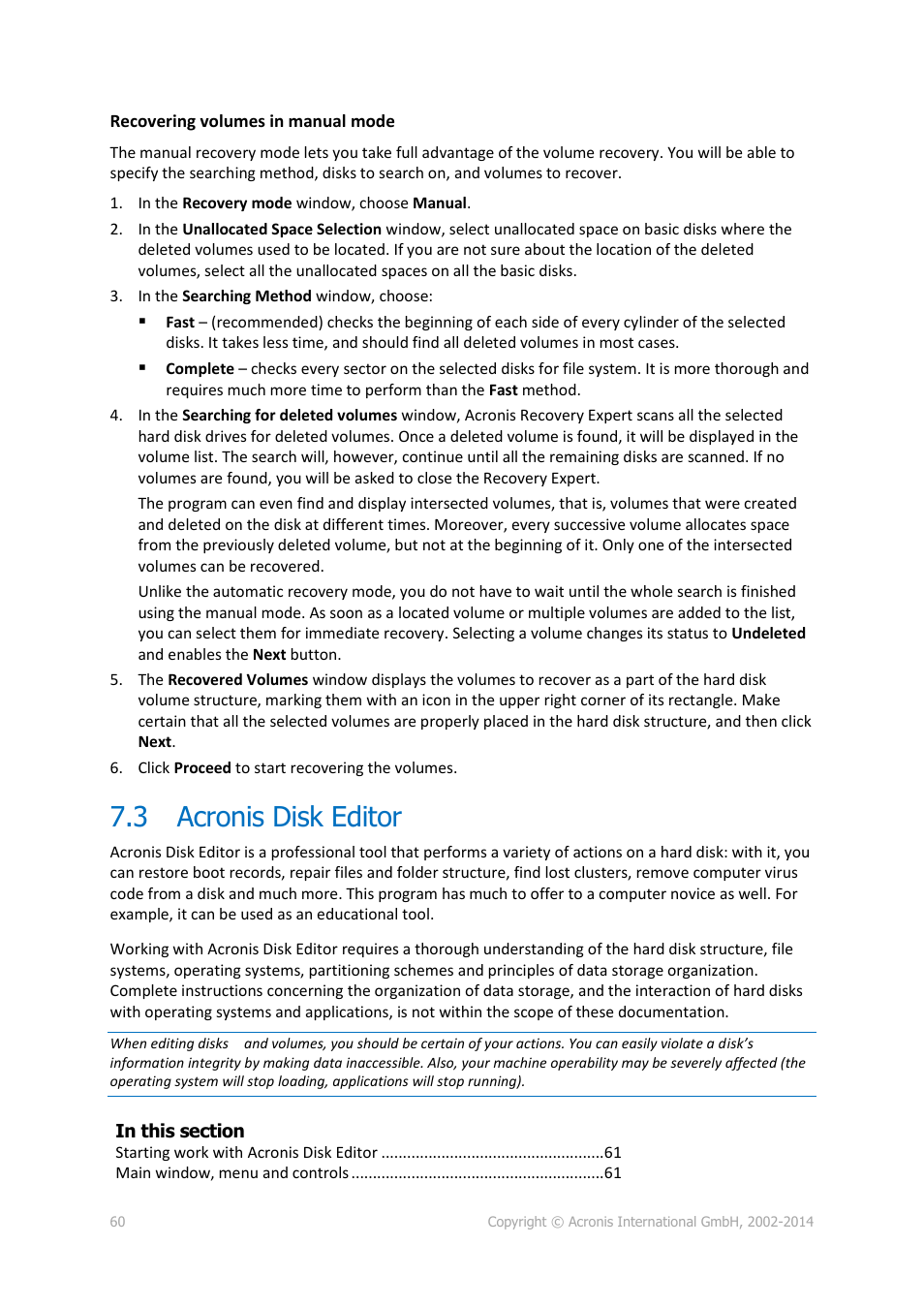 3 acronis disk editor, Acronis disk editor | Acronis Disk Director 12 - User Guide User Manual | Page 60 / 80