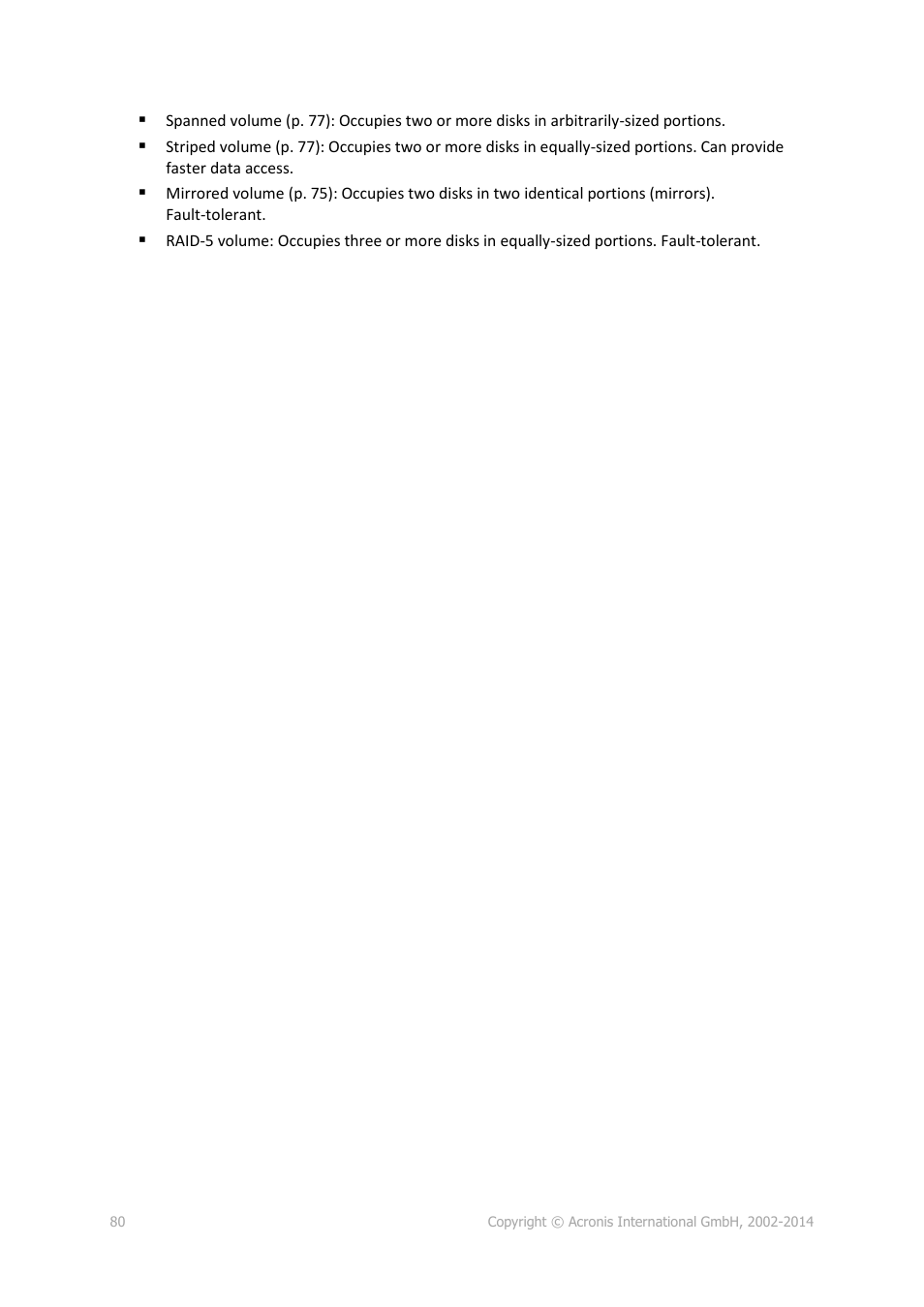 Acronis Disk Director 12 - User Guide User Manual | Page 80 / 80