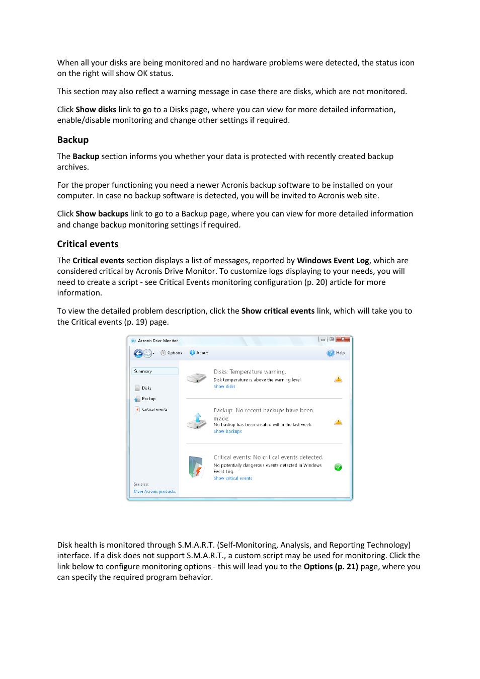 Disks, 2 disks | Acronis Drive Monitor - User Guide User Manual | Page 8 / 25