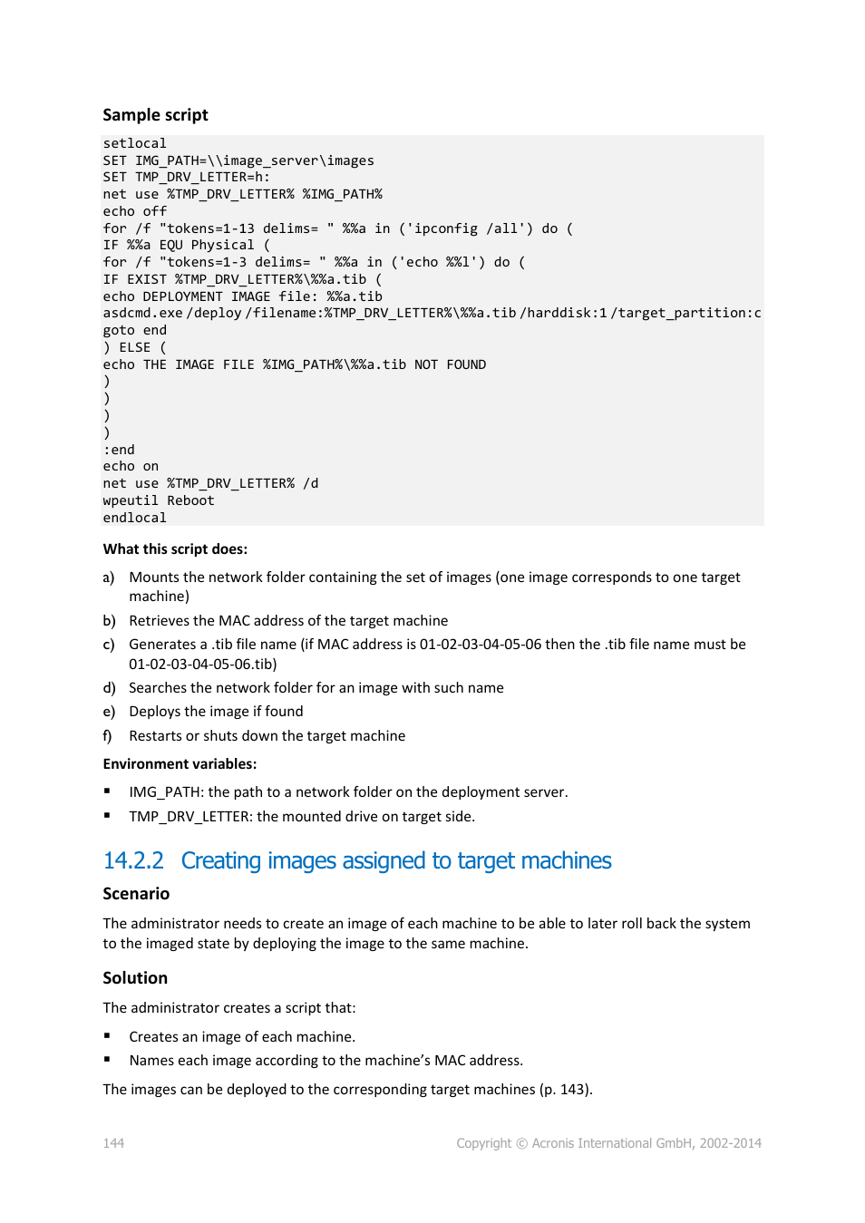 2 creating images assigned to target machines | Acronis Snap Deploy 5 - User Guide User Manual | Page 144 / 146