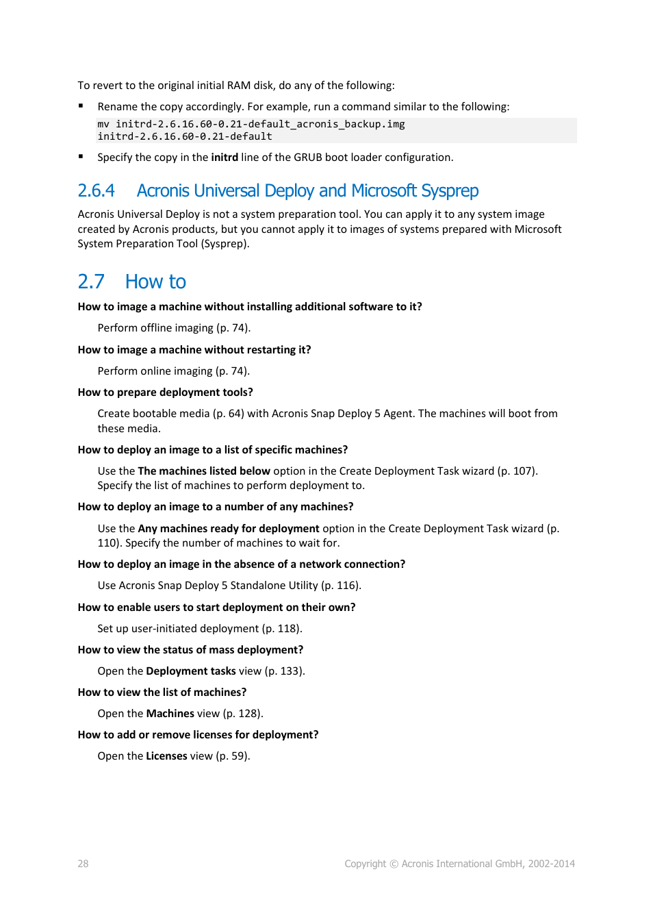 4 acronis universal deploy and microsoft sysprep, 7 how to, Acronis universal deploy and microsoft sysprep | How to | Acronis Snap Deploy 5 - User Guide User Manual | Page 28 / 146