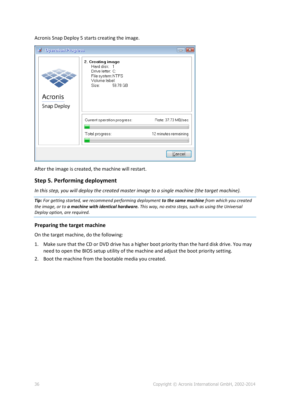 Acronis Snap Deploy 5 - User Guide User Manual | Page 36 / 146