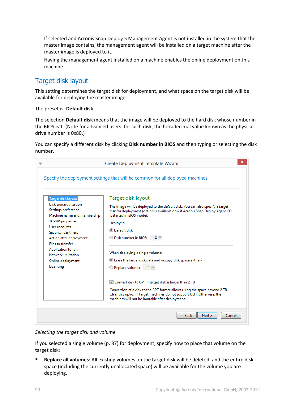 Target disk layout | Acronis Snap Deploy 5 - User Guide User Manual | Page 90 / 146