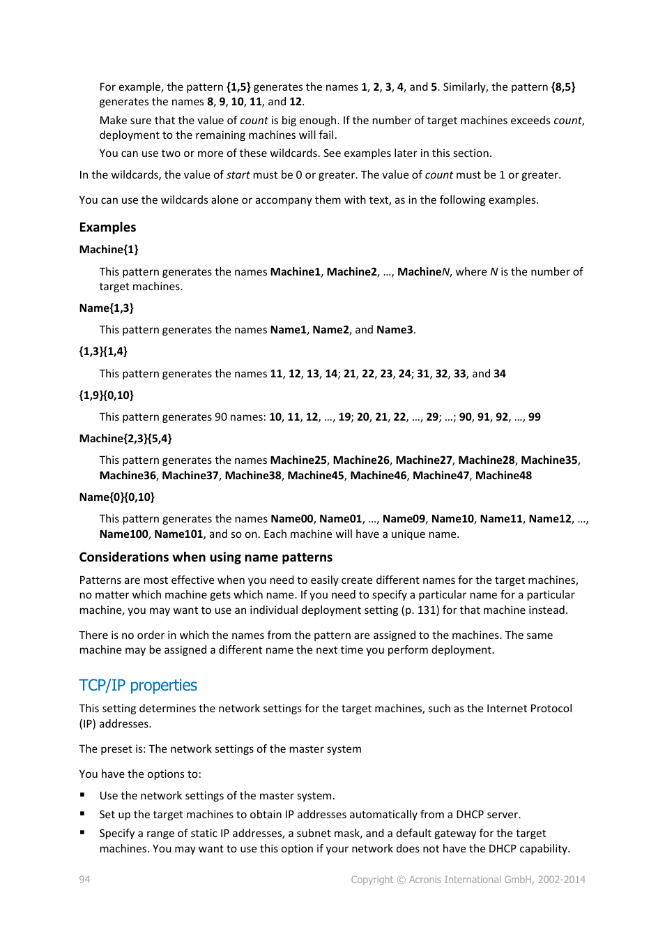 Tcp/ip properties | Acronis Snap Deploy 5 - User Guide User Manual | Page 94 / 146