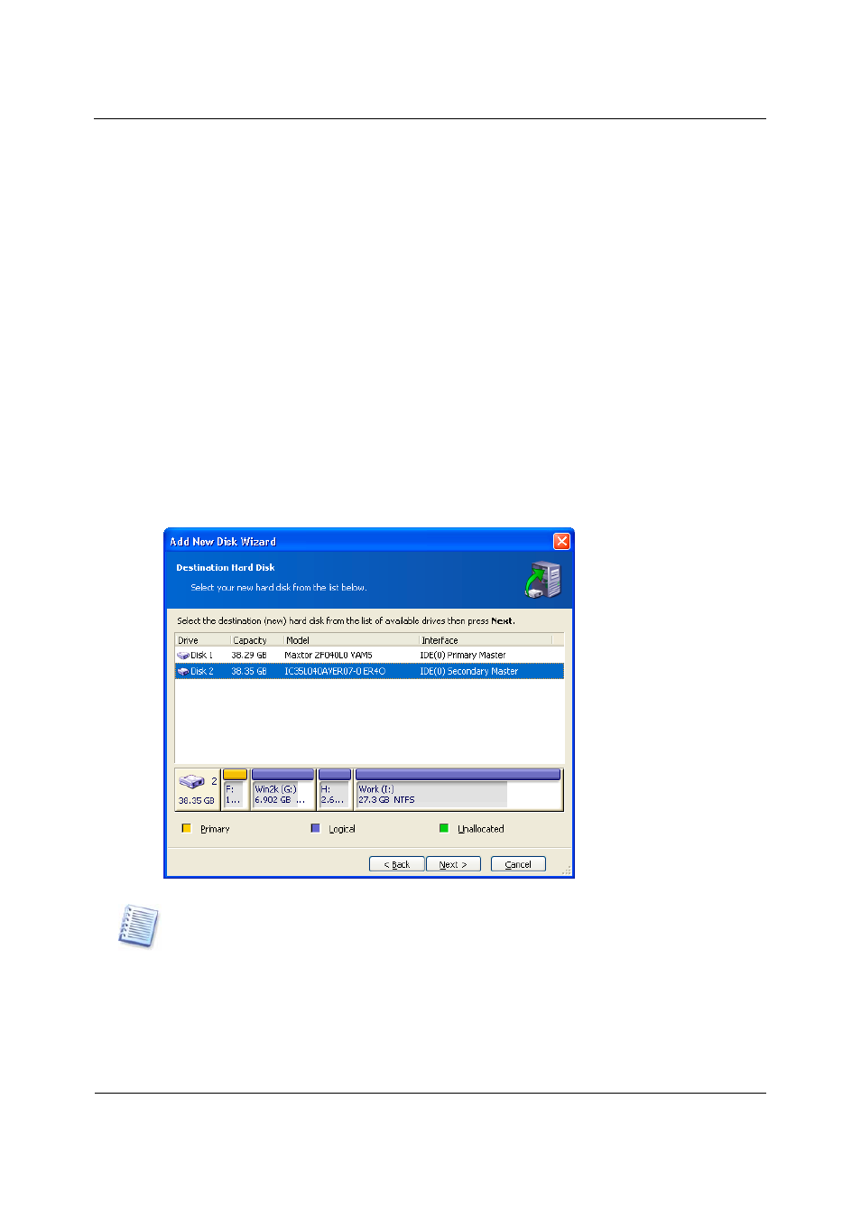 Chapter 4. adding a new hard disk, 1 selecting a hard disk | Acronis Migrate Easy 7.0 - User Guide User Manual | Page 23 / 40
