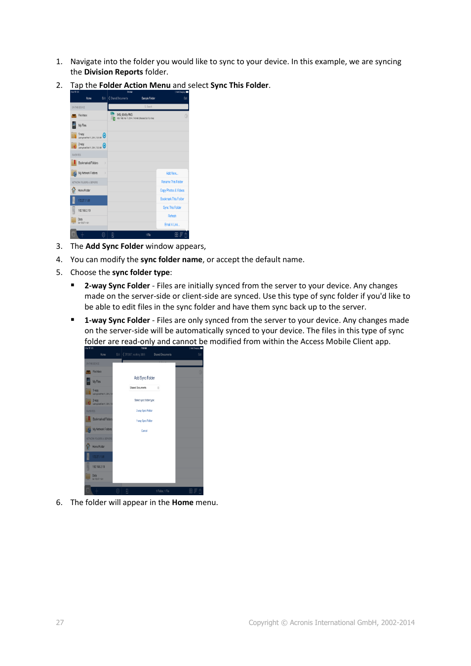 Acronis Access Advanced - User Guide User Manual | Page 27 / 97