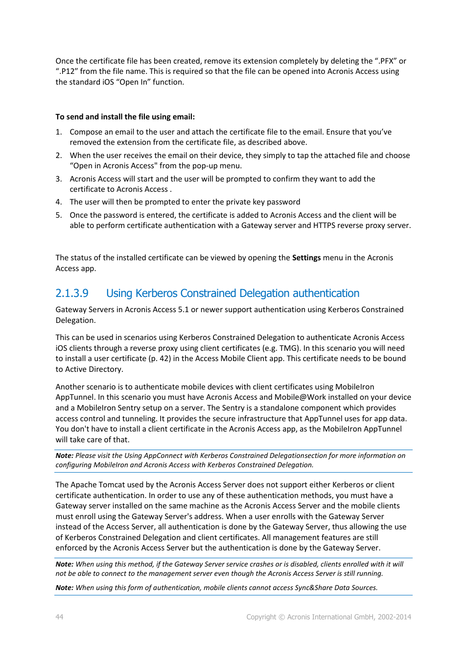 Acronis Access Advanced - User Guide User Manual | Page 44 / 97