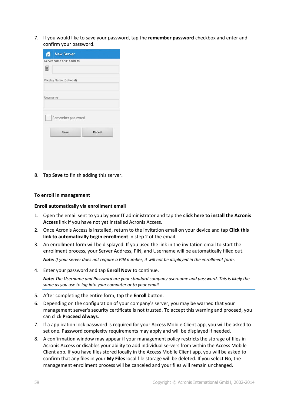 Acronis Access Advanced - User Guide User Manual | Page 59 / 97