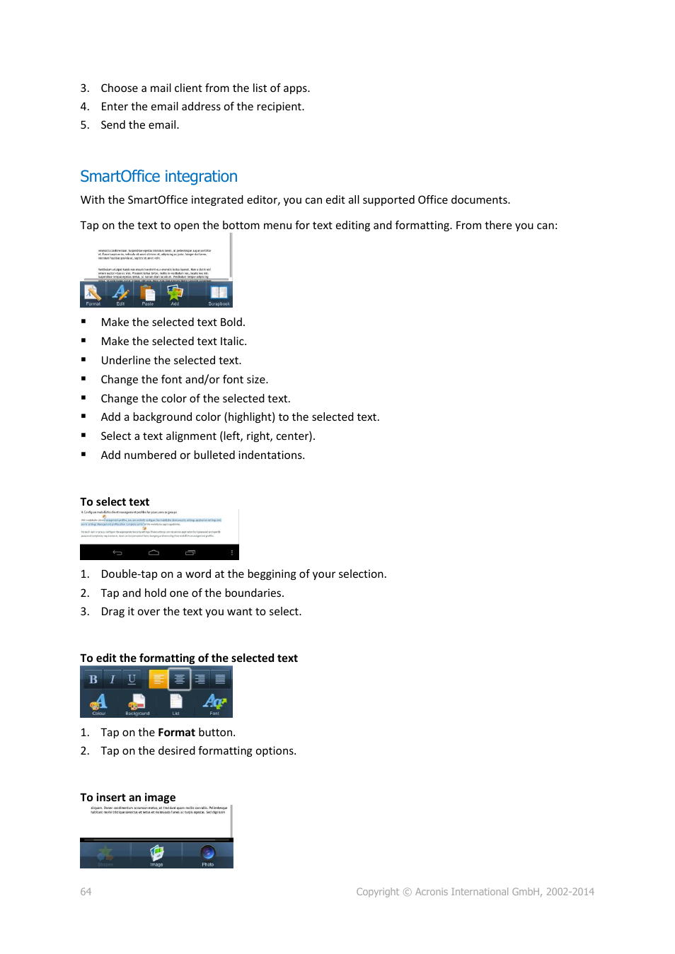 Smartoffice integration | Acronis Access Advanced - User Guide User Manual | Page 64 / 97