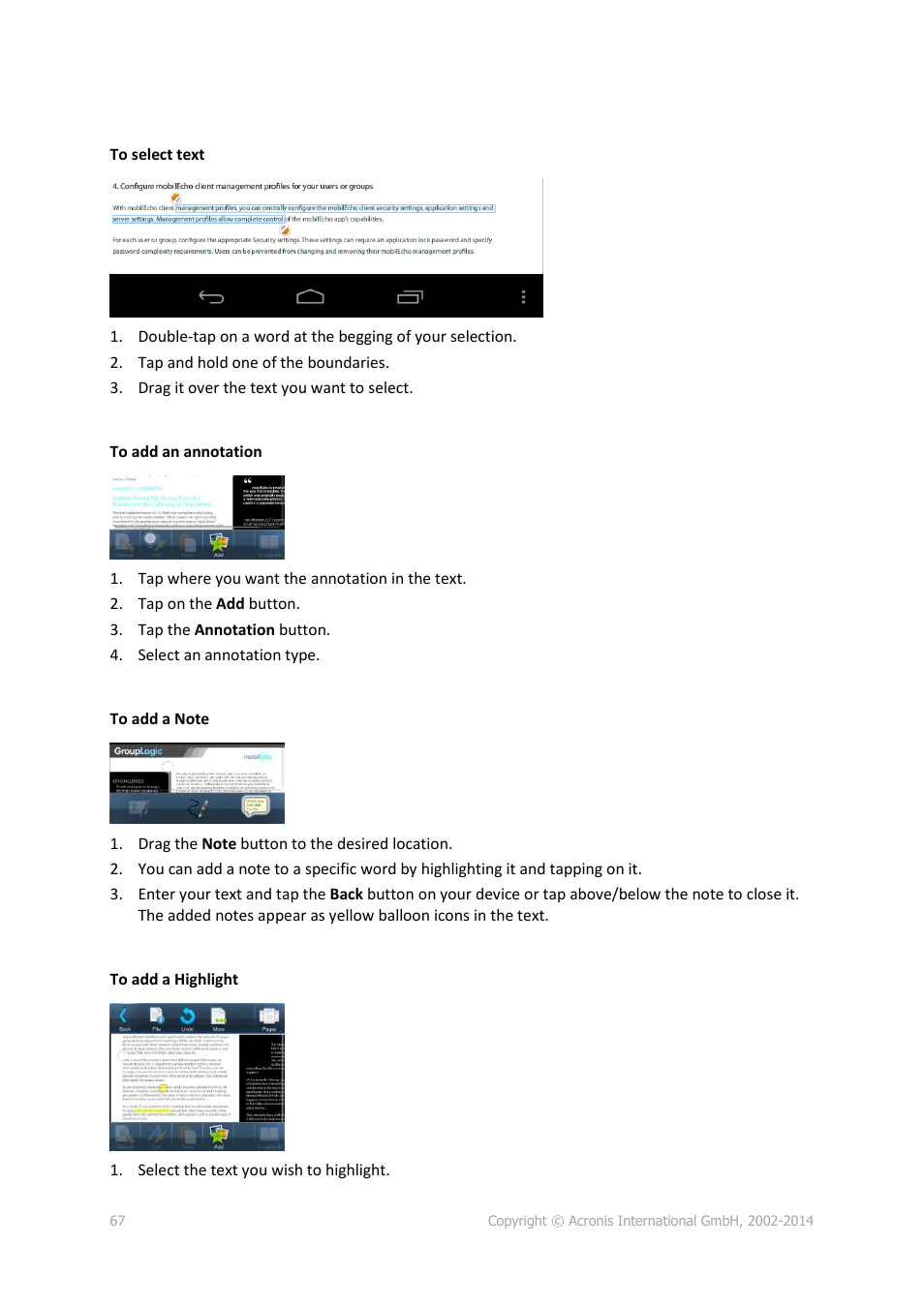 Acronis Access Advanced - User Guide User Manual | Page 67 / 97