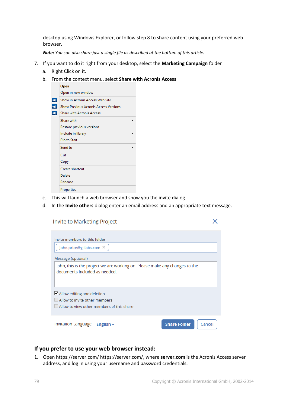 Acronis Access Advanced - User Guide User Manual | Page 79 / 97
