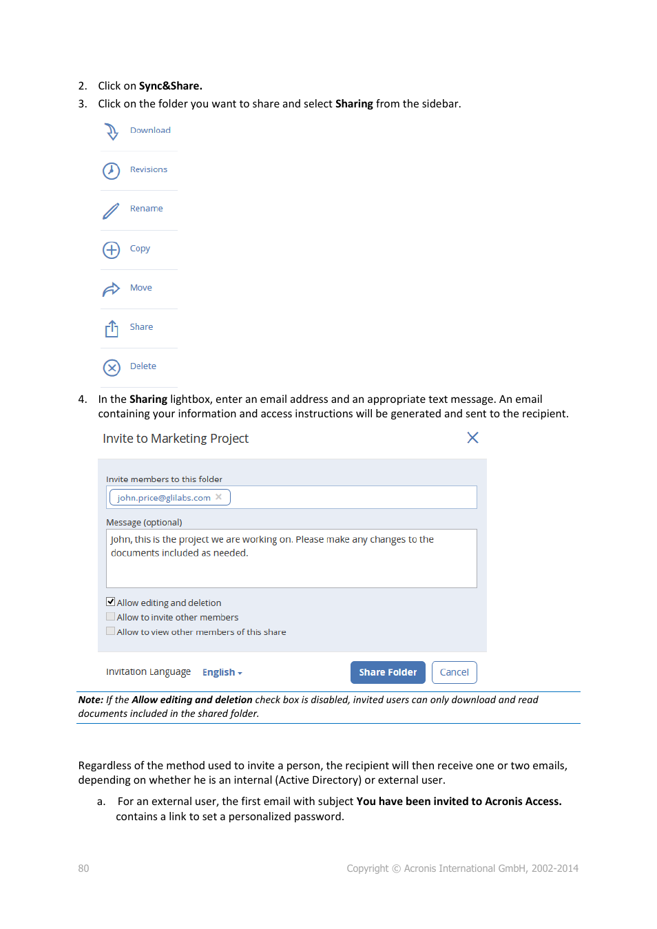 Acronis Access Advanced - User Guide User Manual | Page 80 / 97