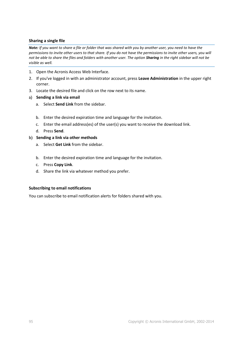 Acronis Access Advanced - User Guide User Manual | Page 95 / 97