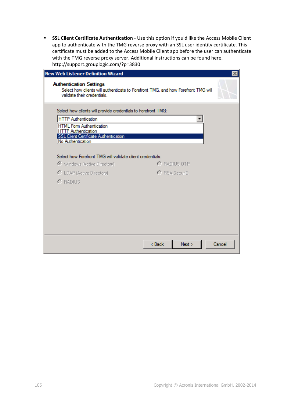 Acronis Access Advanced - Administrator's Guide User Manual | Page 105 / 259
